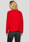 Rabe Ribbed V-Neck Cardigan, Red