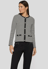 Rabe Button Up Striped Jacket, Black