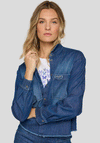 Rabe Button Up Denim Jacket, Blue