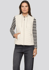 Rabe Zip Up High Neck Gilet, Cream