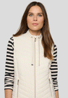 Rabe Zip Up High Neck Gilet, Cream