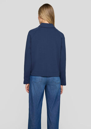 Rabe Short Jacket with Collar, Navy