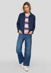 Rabe Short Jacket with Collar, Navy