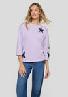 Rabe Round Neck With Print Sweatshirt, Lilac