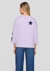 Rabe Round Neck With Print Sweatshirt, Lilac