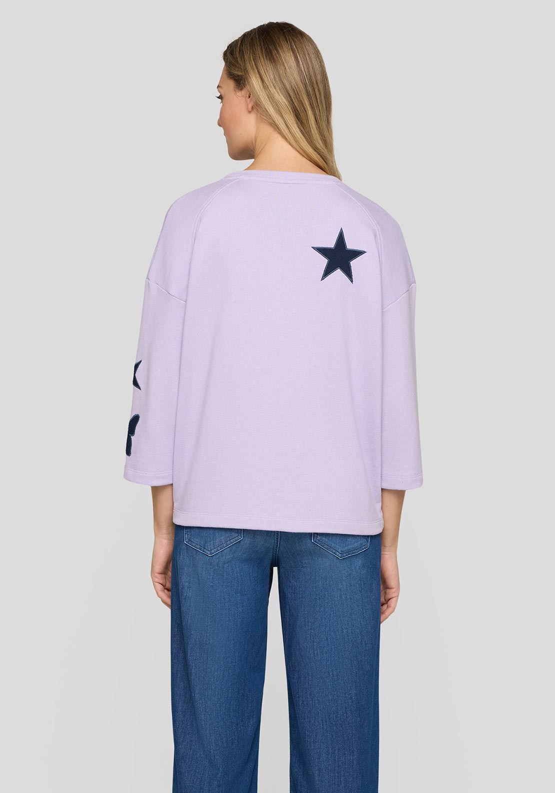 Rabe Round Neck With Print Sweatshirt, Lilac