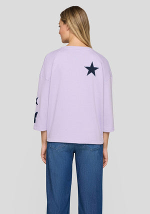 Rabe Round Neck With Print Sweatshirt, Lilac