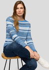 Rabe Striped Knitted Sweater, Blue
