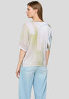 Rabe Graphic Print Knit Short Sleeve Jumper, Green