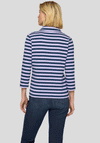 Rabe Striped with Buttons Polo Shirt, Purple