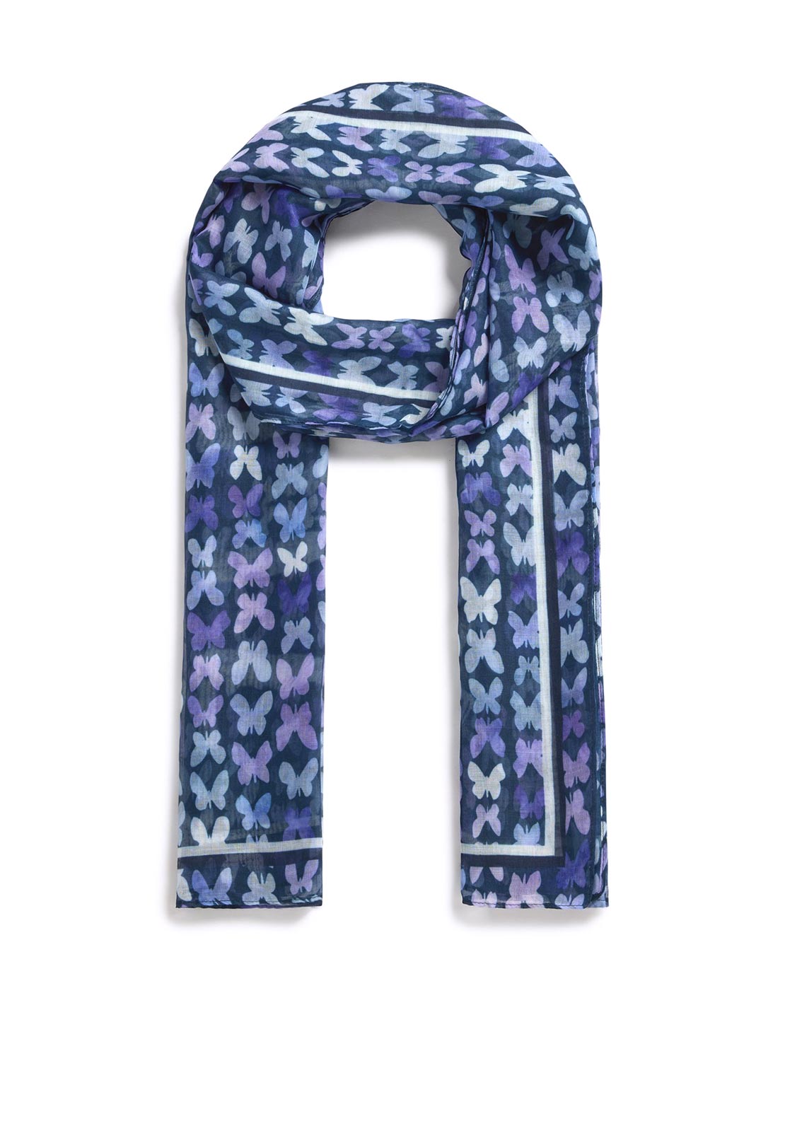 Rabe Butterfly Pattern Loop Scarf, Purple
