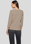 Rabe Geometric Print Long Sleeve Top, Beige