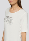 Rabe Printed Slogan With Rhinestone Detail T-Shirt, White