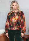 Rant and Rave Autumn Leaf Print Billie Top, Multi