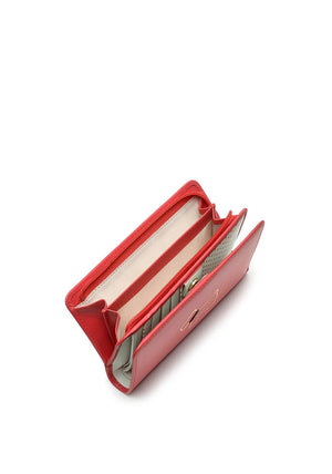 Radley Heritage Dog Outline Medium Bifold Wallet, Bright Red