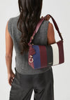 Radley Dukes Place Medium Stripes Quilt Shoulder Bag, Dark Cherry