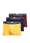 Ralph Lauren 3 Pack Stretch Cotton Trunks, Burgundy Multi