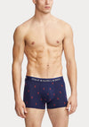 Ralph Lauren 3 Pack Stretch Cotton Trunks, Navy Multi
