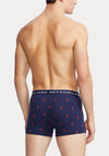 Ralph Lauren 3 Pack Stretch Cotton Trunks, Navy Multi