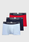 Ralph Lauren 3 Pack Stretch Cotton Trunks, Navy Multi