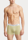 Ralph Lauren 3 Pack Stretch Cotton Trunks, Olive Green Multi