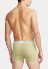 Ralph Lauren 3 Pack Stretch Cotton Trunks, Olive Green Multi