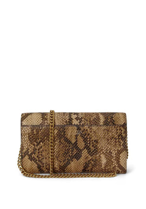 Ralph Lauren Adair II Reptile Print Crossbody Bag, Brown Multi