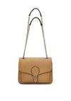 Ralph Lauren Bradley Pebbled Small Shoulder Bag, Camel
