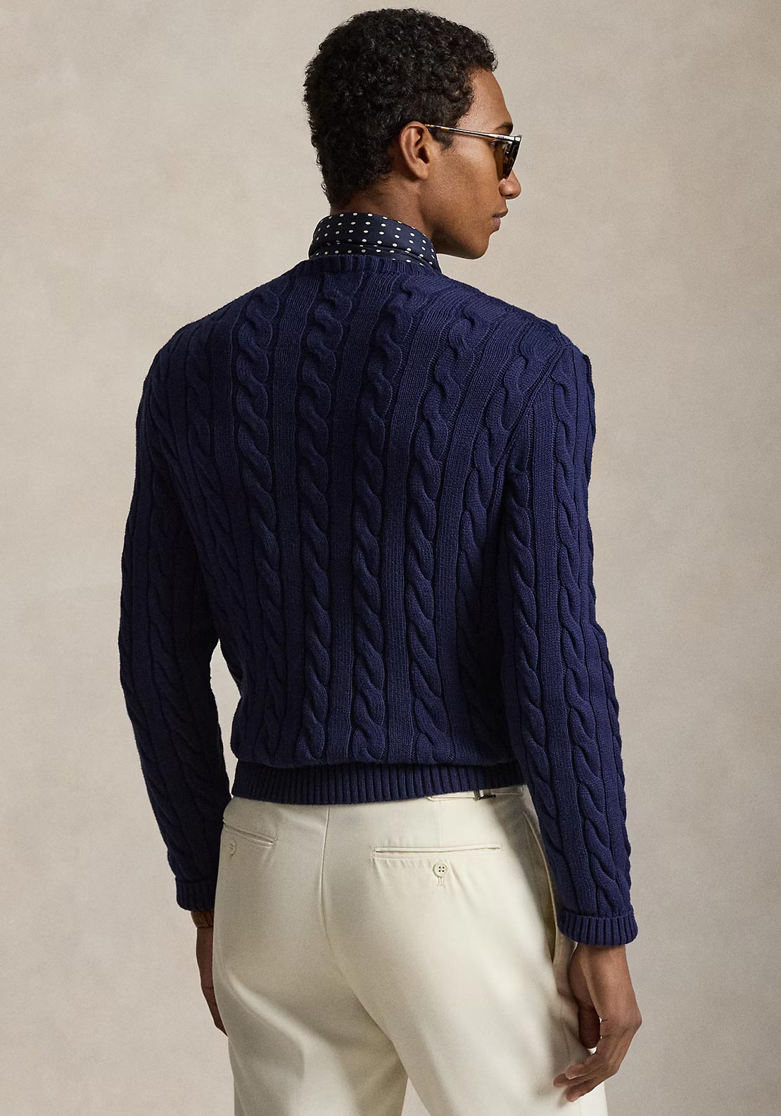 Ralph Lauren Cable Knit Jumper, Navy