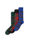 Ralph Lauren 3 Pair Festive Socks Giftbox, Red Multi