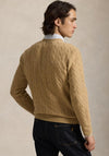 Ralph Lauren Cable Knit Wool-Cashmere Sweater, Camel