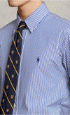 Ralph Lauren Classic Bengal Stripe Poplin Shirt, Blue & White