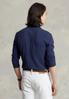 Ralph Lauren Classic Mesh Long Sleeve Polo Shirt, Navy Heather