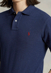 Ralph Lauren Classic Mesh Long Sleeve Polo Shirt, Navy Heather