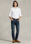 Ralph Lauren Classic Mesh Long Sleeve Polo Shirt, White