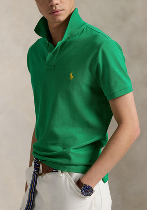 Ralph Lauren Classic Mesh Polo Shirt, Bright Clover Green