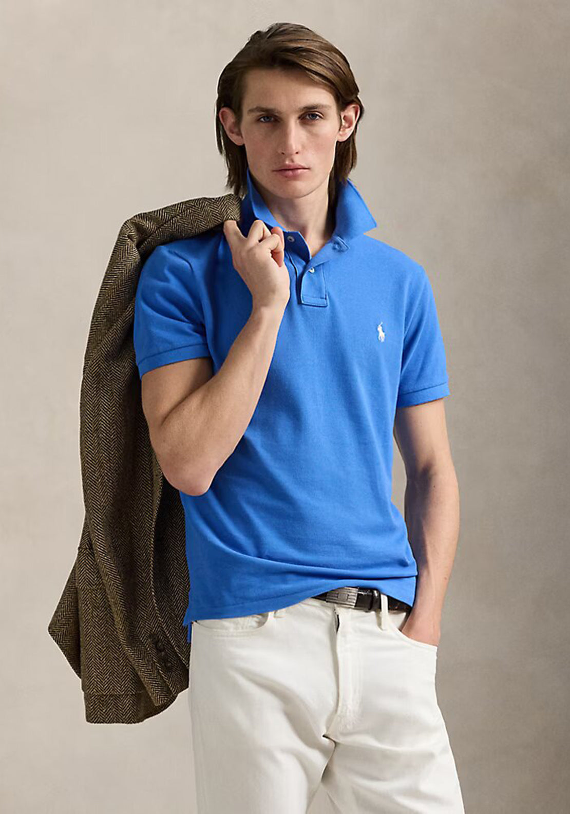 Ralph Lauren Classic Mesh Polo Shirt, Embayment Blue