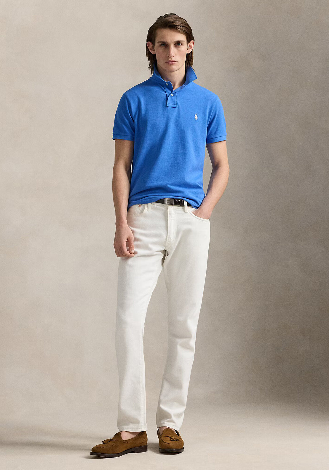 Ralph Lauren Classic Mesh Polo Shirt, Embayment Blue