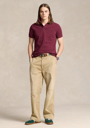 Ralph Lauren Classic Mesh Polo Shirt, Wine Heather