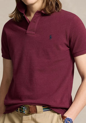 Ralph Lauren Classic Mesh Polo Shirt, Wine Heather
