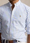Ralph Lauren Classic Slim Fit Striped Oxford Shirt, Blue