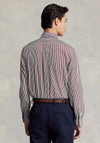 Ralph Lauren Classic Striped Poplin Shirt, Wine & White