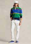 Ralph Lauren Classic Striped Rugby Polo Shirt, Hillside Green Multi