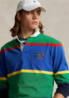Ralph Lauren Classic Striped Rugby Polo Shirt, Hillside Green Multi