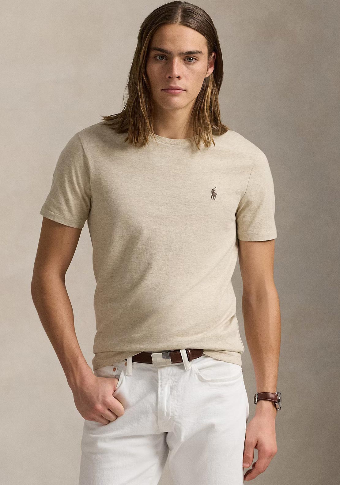 Ralph Lauren Classic T-Shirt, Beige Heather