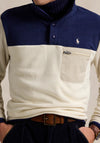 Ralph Lauren Colour-Blocked Brushed Fleece, Cream Multi