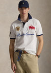 Ralph Lauren Crest Mesh Polo Shirt, White Multi