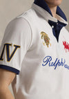 Ralph Lauren Crest Mesh Polo Shirt, White Multi