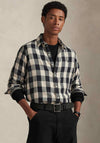 Ralph Lauren Custom Fit Check Shirt, Cream & Black