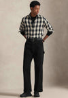 Ralph Lauren Custom Fit Check Shirt, Cream & Black